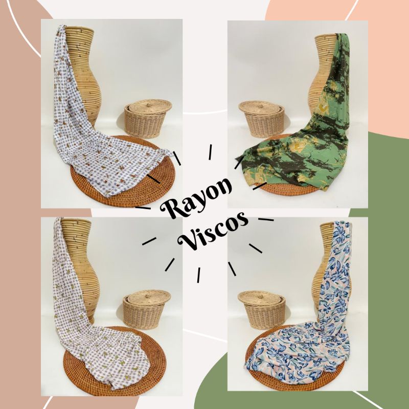 Rayon Viscose Motif Abstrak