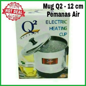 Teko-MuG Listrik Pemanas Air Q2 Stainlles Stell 12cm Termurah.