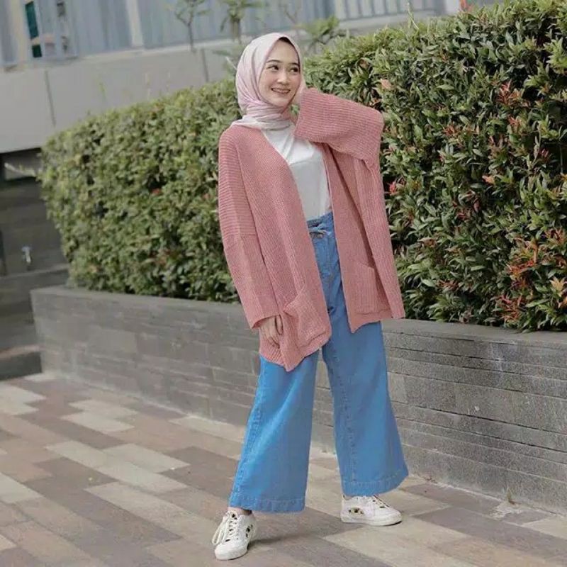 OOCY Cardy Cardigan Oversize Cardigan Wanita kardigan muslim