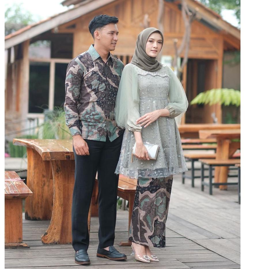 LANGSUNG ATC.. Batik Couple Kebaya Modern Kebaya Wisuda Tunangan Lamaran Baju Kondangan Terbaru Keba