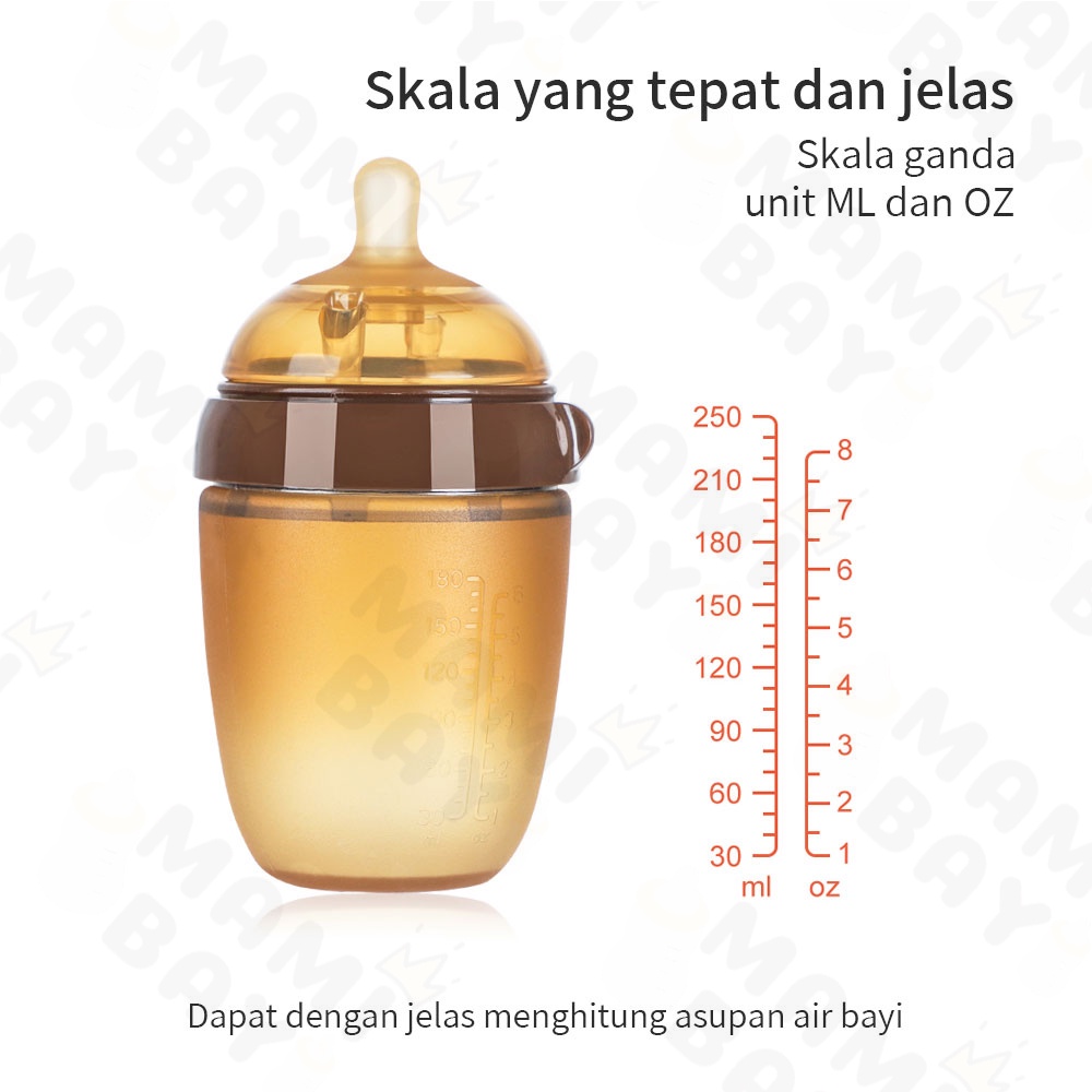 OKEYI Piko bello botol susu bayi lembut anti kolik leher lebar botol bayi bahan nano perak BPA free