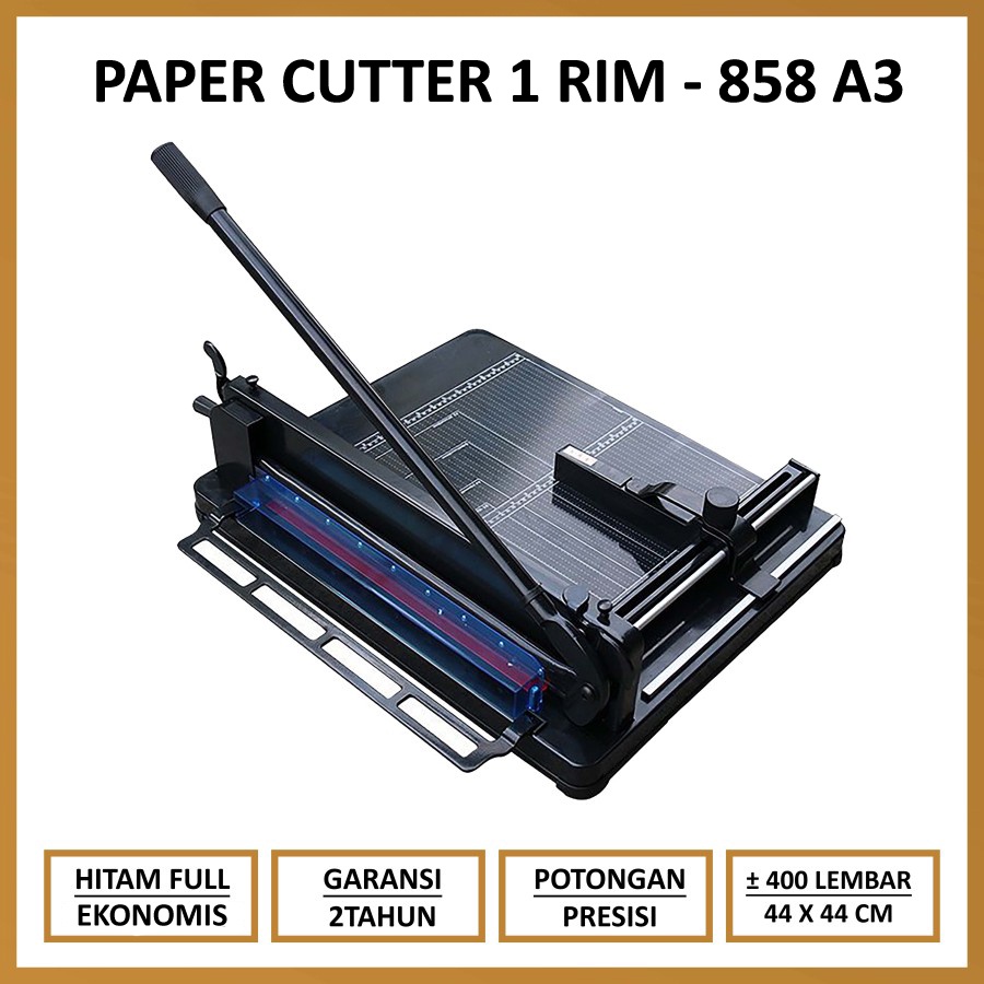 

Paper Cutter A3 1 rim / Mesin Thick Layer Paper Cutter 858 A3 - Alat Pemotong Kertas