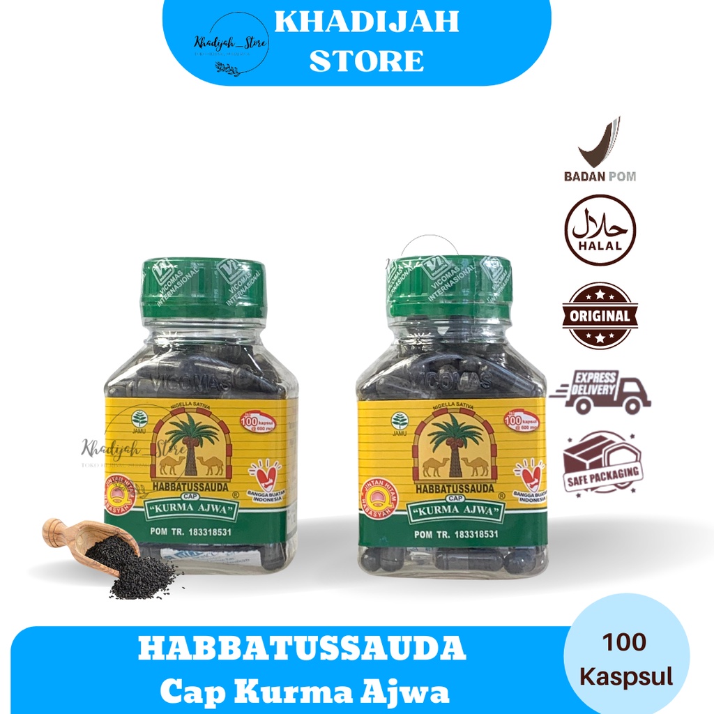Habbatussauda Cap Kurma Ajwa - Jinten Hitam Cap Kurma Ajwa Habatusauda