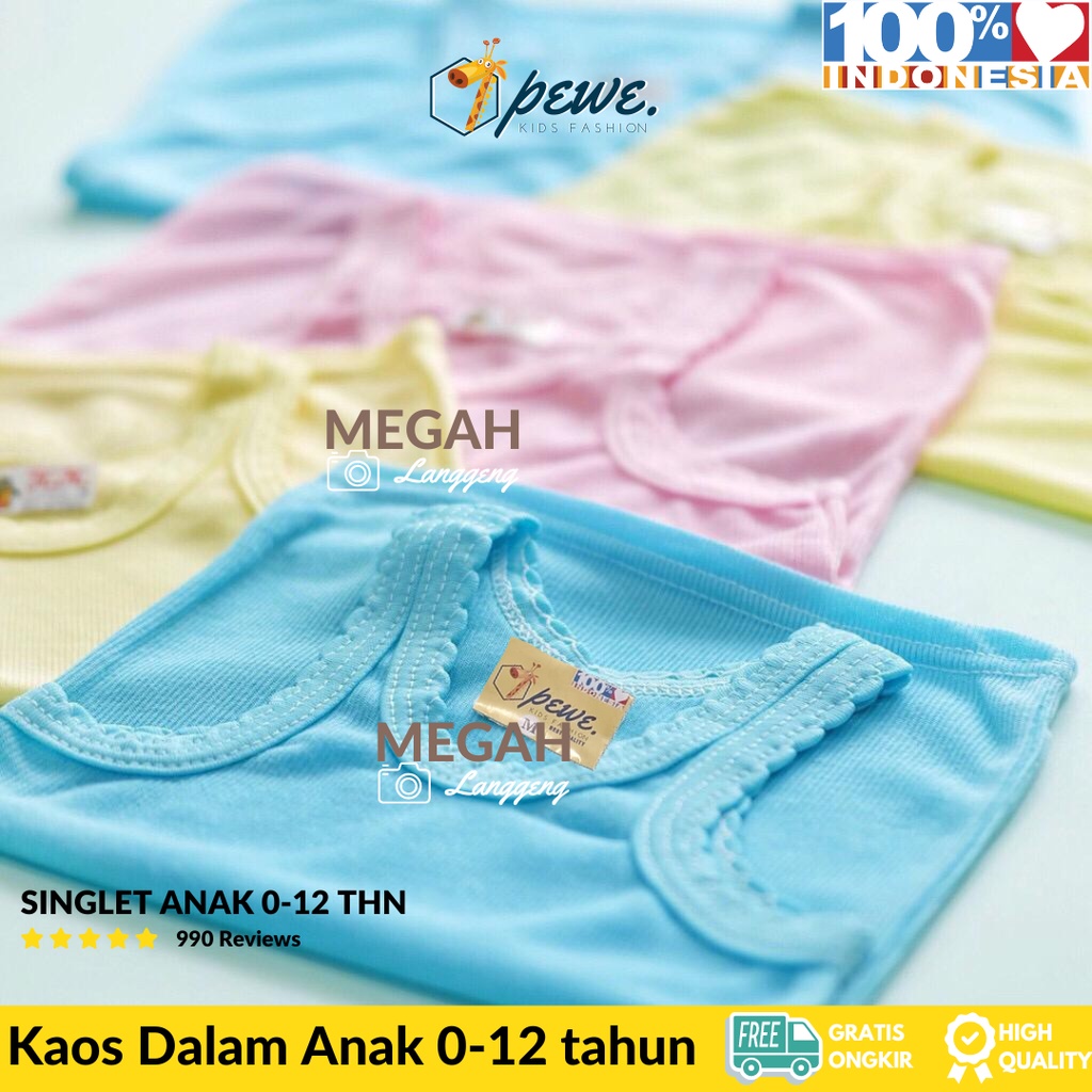 Grosir 1 Lusin 12 PCS Singlet Kaos Dalam anak laki laki umur 0 - 12 tahun - Kaos dalam anak laki laki lusinan - Kaos dalam bayi laki laki - Kaos dalam bayi perempuan - Daleman anak perempuan - Singlet anak perempuan lusinan - Daleman anak cewek