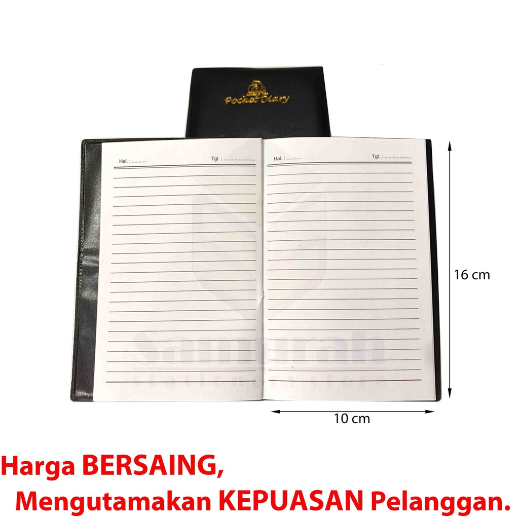 

[Whispers] Buku Agenda Kerja Sedang Kertas Bergaris - Cover Plastik Hitam 10 x 16 cm / Note Book