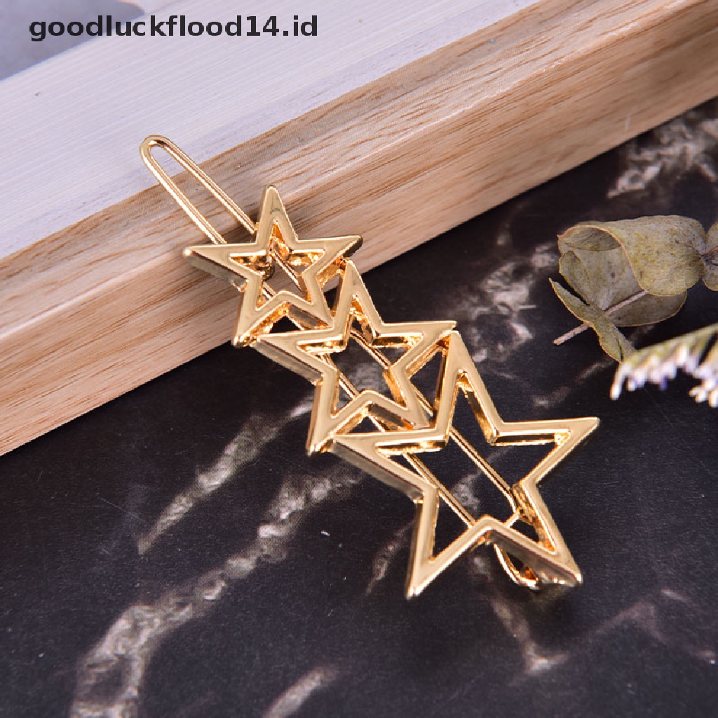 [OOID] Chic Geometric Hollow Metal Hairpins Girls Hair Accessories Styling Tools ID