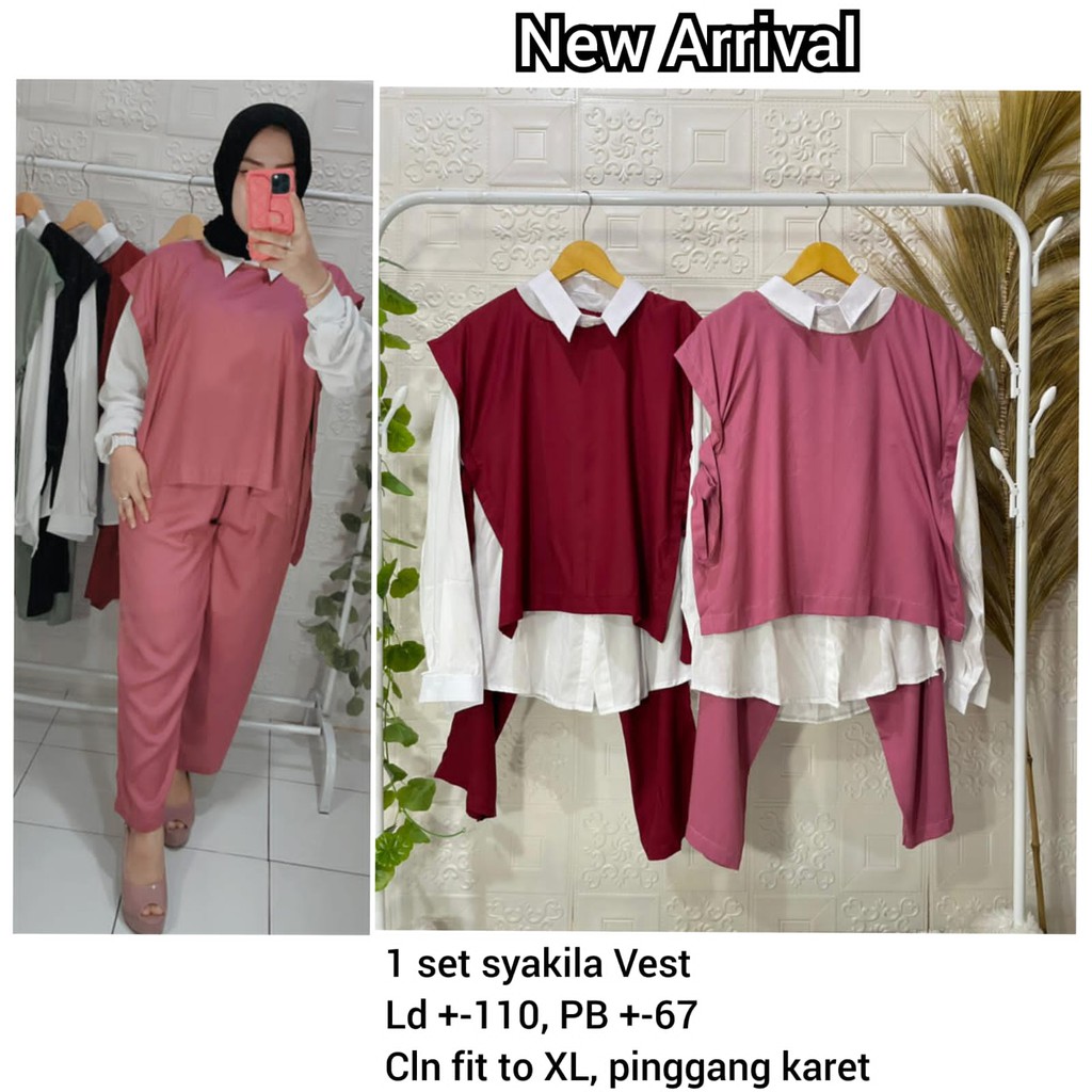 GASYIL One Set Syakila Vest / Baju wanita / Celana perempuan