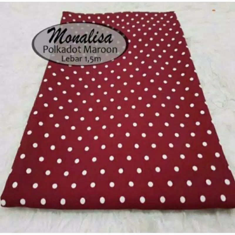 Kain Wolfis Monalisa &amp; Shakila Polkadot harga (per 0.5m)