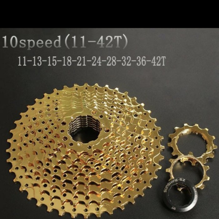 Sproket Shinsine gold 10 speed 11-42T berkwalitas