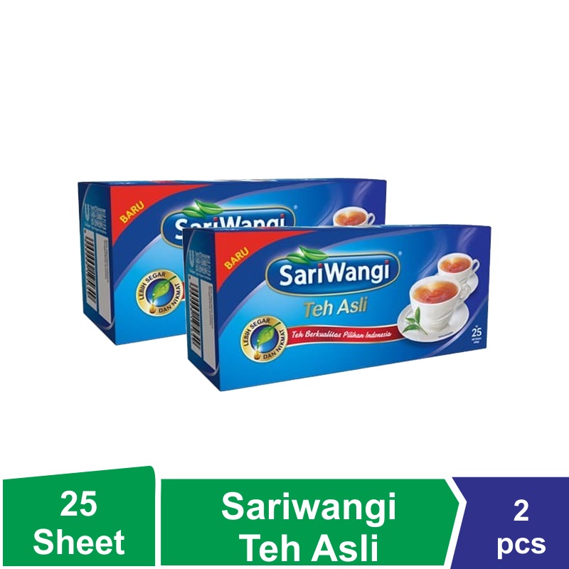 Sariwangi Teh Asli 25 Sheets Teh Celup (2pcs)