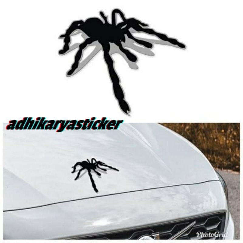 

Bonus sticker unik lucu printing black spider