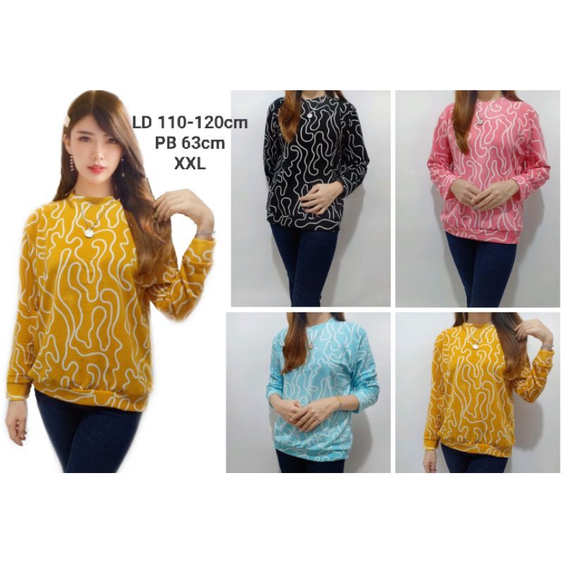 ATASAN KAOS WANITA DEWASA LD 110-120CM BABY TERRY IMPORT