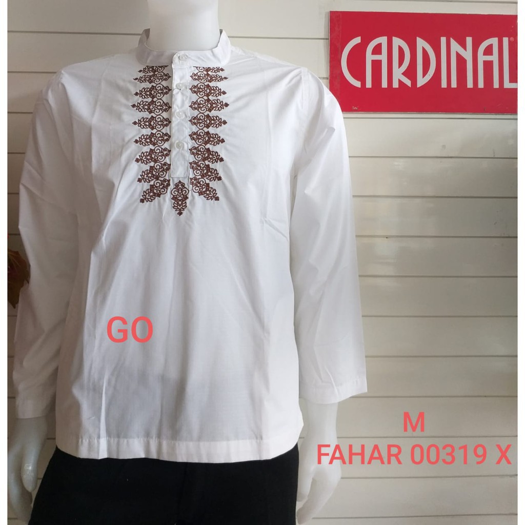 gos FR CARDINAL KEMEJA KOKO/TAQWA FORMAL Baju Muslim Pakaian Pria Muslim Lengan Panjang