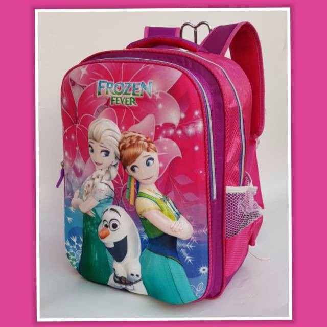 Tas anak frozen/Tas Ransel Sekolah Anak SD Frozen Import Timbul 2 Ruang