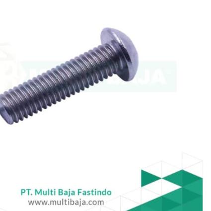 SUS 304 Button Head L FT M10 - 1.25 x 25 ( Drat Halus )