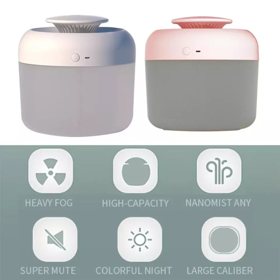 NA - Humidifier Oil Diffuser Aromaterapi 2.4L - Pelembab Udara USB A9