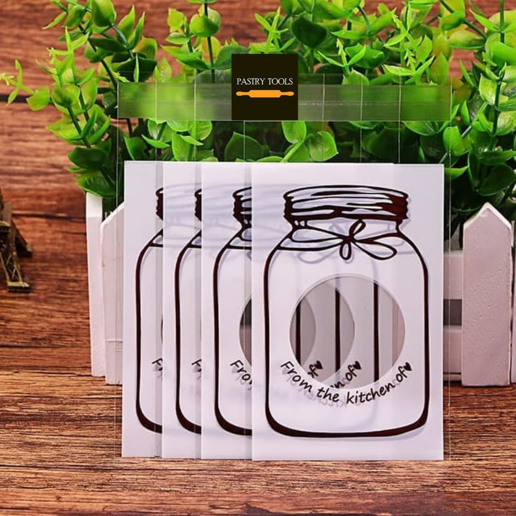 Jual COOKIES BAG COOKIE JAR WHITE UK. 10 X 13 CM plastik bungkus permen coklat kue kering
