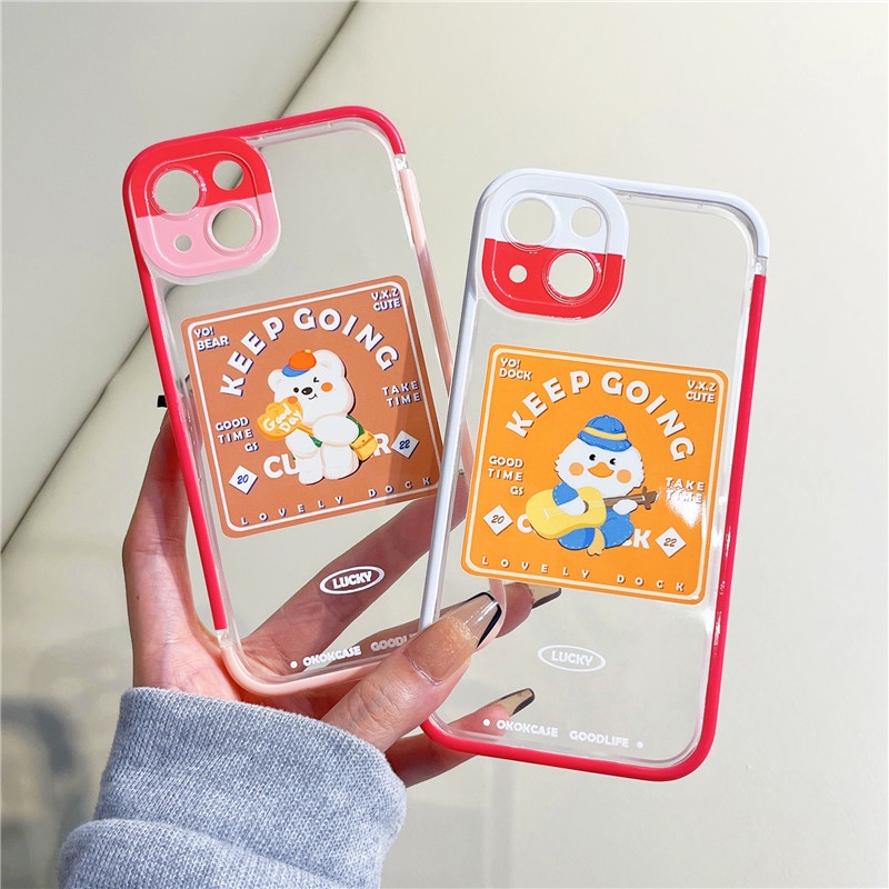 Casing iphone 13 12 11PROMAX X XS XR XSMAX Motif Beruang Kartun