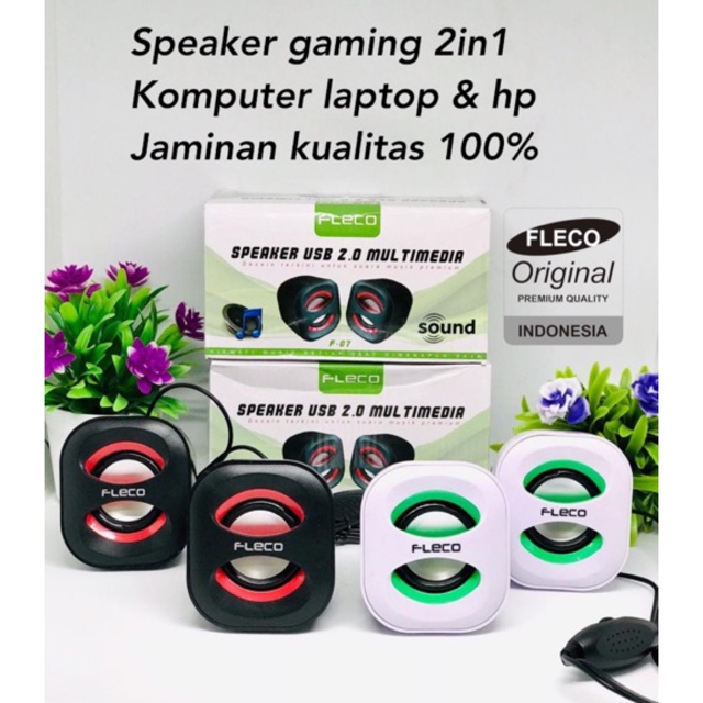 SPEAKER FLECO F07 / F 07 SPEAKER KOMPUTER MINI SOUND XTRA BASS