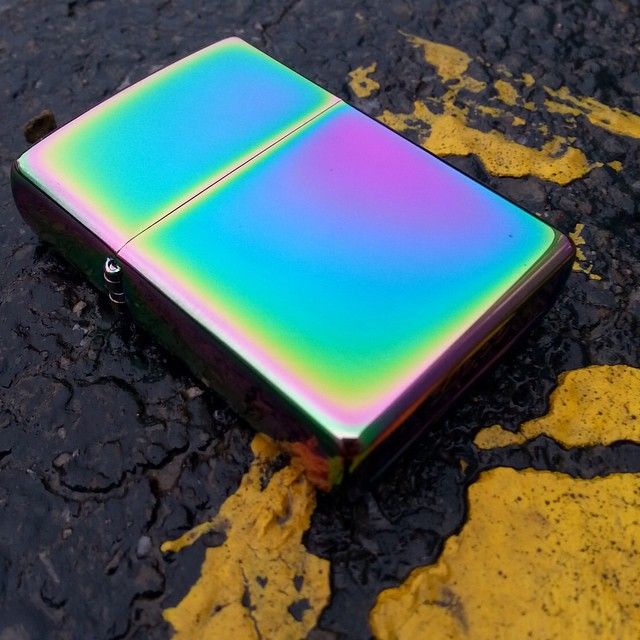 [Bisa COD] Zippo Mancis Rainbow Polos Songkang