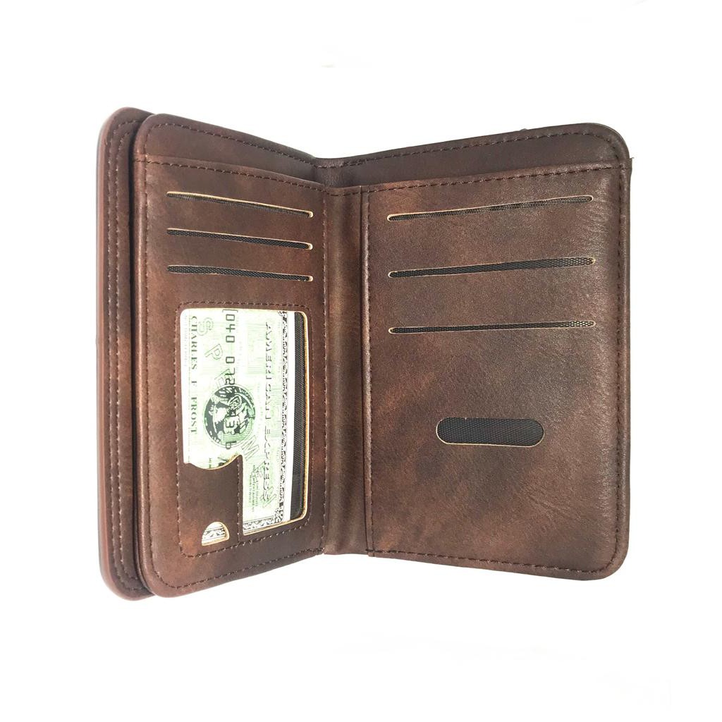 Dompet Pria Dompet Laki2 Dompet Ukuran Tanggung 3/4 Bahan PU Leather Model Polos-2