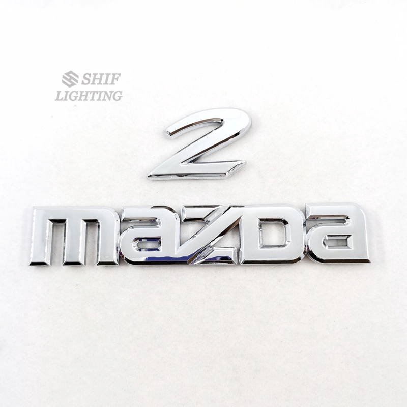 1pc Stiker Emblem Logo MAZDA 2 MAZDA2 Bahan ABS Krom Untuk Bagasi Belakang Mobil MAZDA