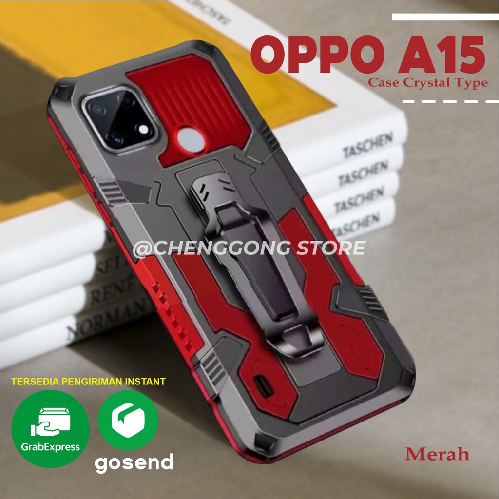 Case Robot I Crystal Oppo A15 Kickstand Standing Robot