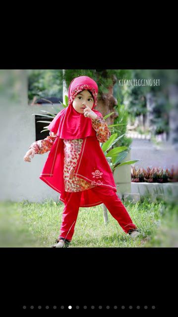 Setelan Batik Anak Perempuan - Pakaian Batik Anak Muslim - Baju Batik Anak Umur 1 – 6 Tahun - Kikan