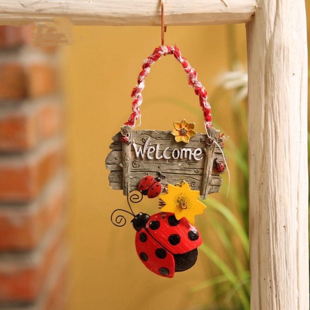 [Elegan] Doorplate Teras Adorable Spring Ladybug Decor