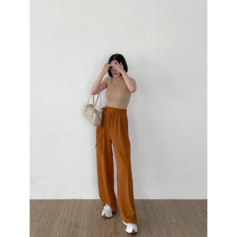 ASOKA Zoey Pants 3625 - Crinkle pants - Celana Kulot Wanita - Celana Panjang Polos