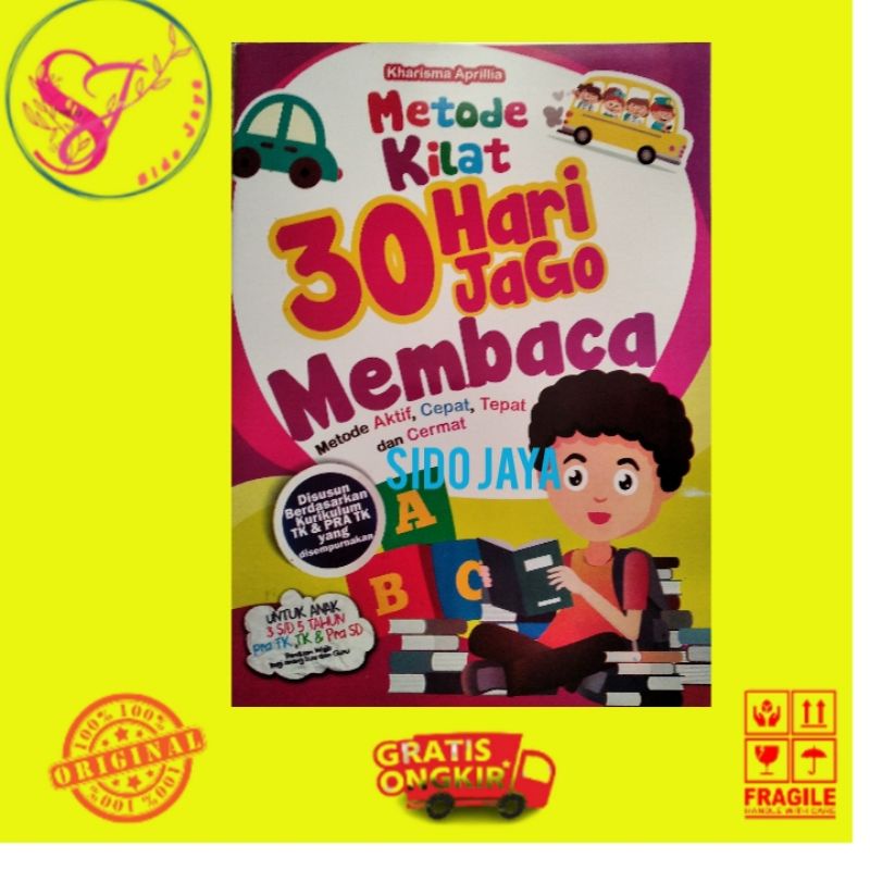 Buku Pendidikan Anak Metode Kilat 30 Hari Jago Membaca Tk