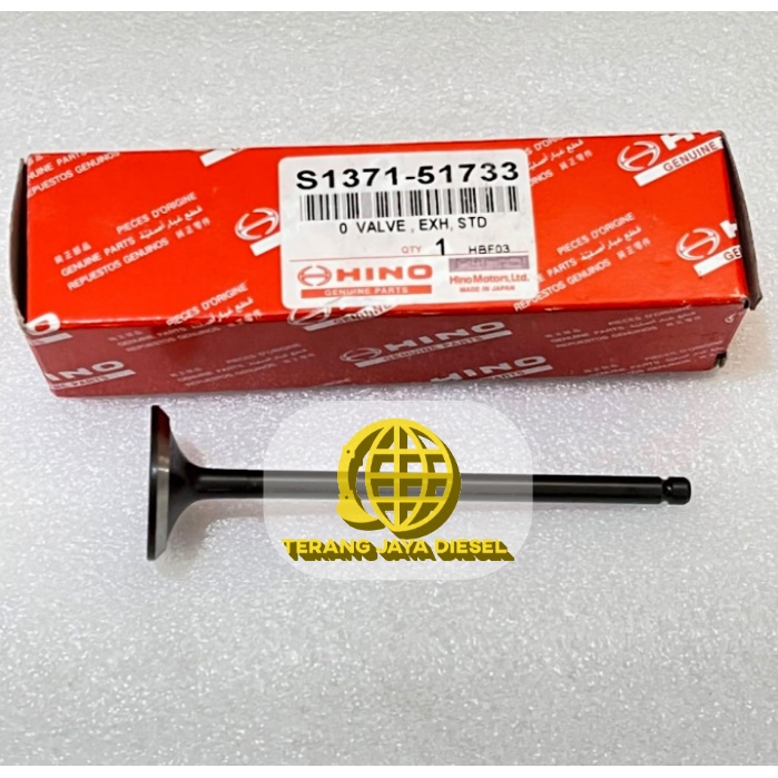 S1371-51733 Klep Ex Valve Exhaust Kobelco Sk200-8 Sk200 8 Hino J05E