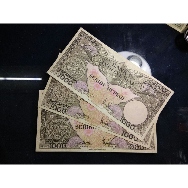 uang kuno 1000 seri bunga tahun 1959