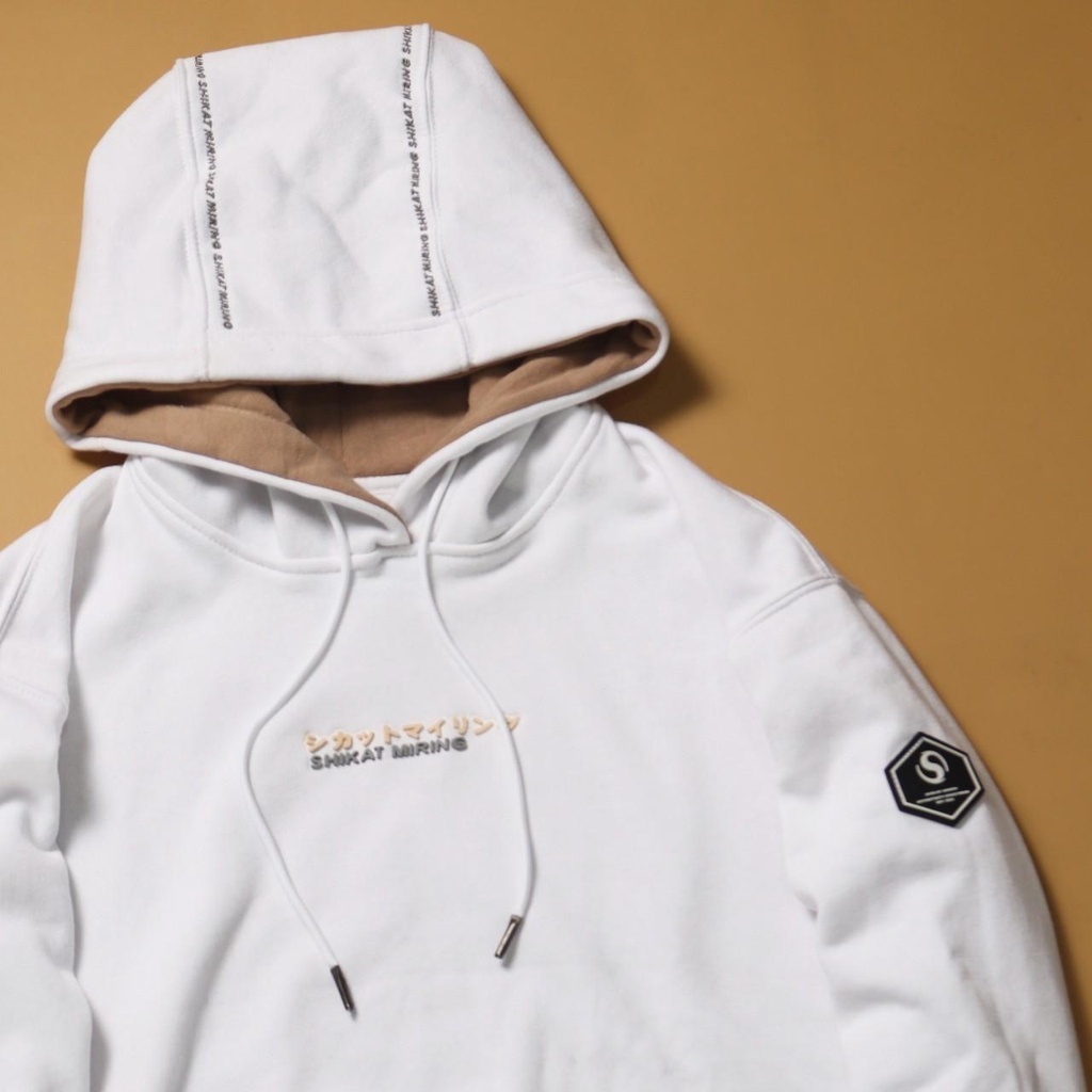 JAKET SWEATER HOODIE WHITE SKM JAPANESE LOGO PREMIUM ORIGINAL UNISEX PRIA WANITA GOOD QUALITY - HODIE COWOK DISTRO TERMURAH