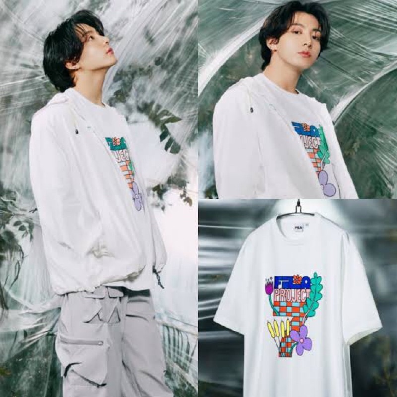 READY STOCK OFFICIAL BTS JUNGKOOK TSHIRT FILA PROJECT 7