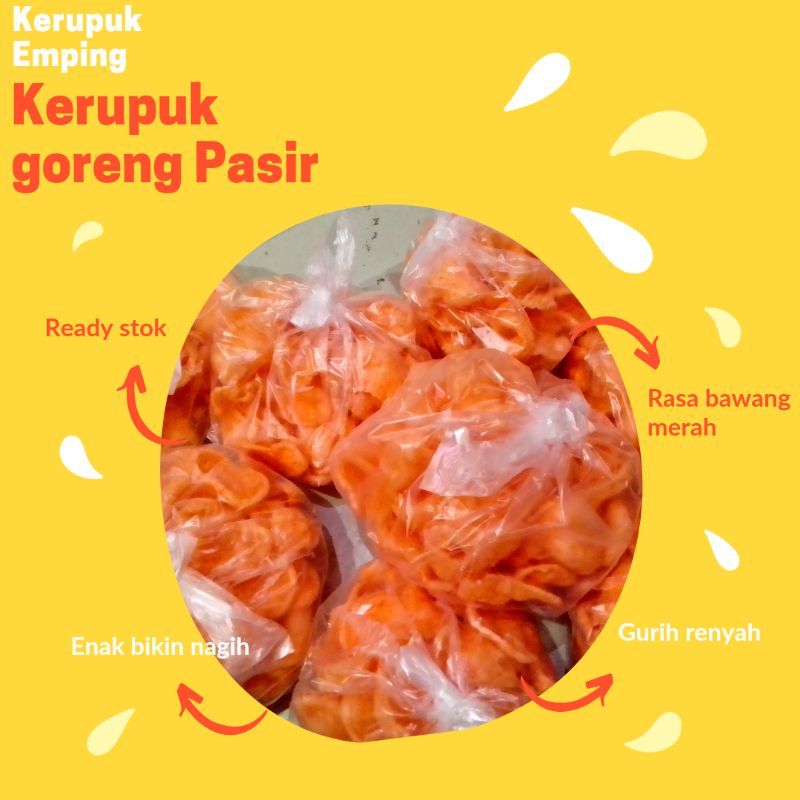 

Rasakan kelezatan Kerupuk Pasir Sangrai dengan cita rasa bawang yang renyah dan gurih!