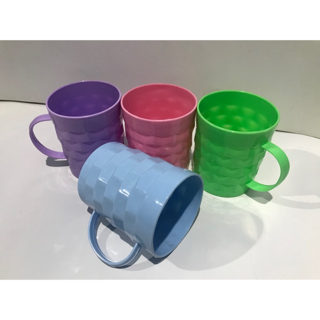 Gelas minum gagang murah / gelas plastik lucu / gelas anyaman