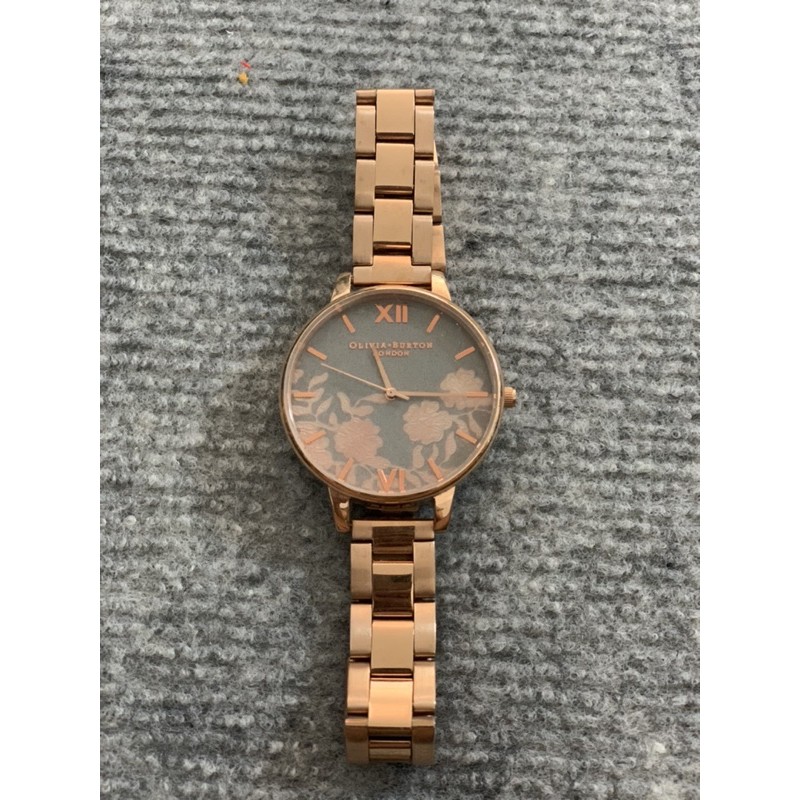 preloved jam olivia burton rose gold original with box