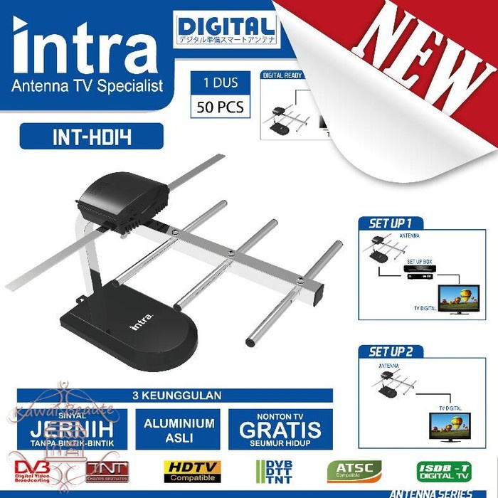 Antena TV Indoor Digital INTRA INT-HD14 Best FOR LCD &amp; LED TV