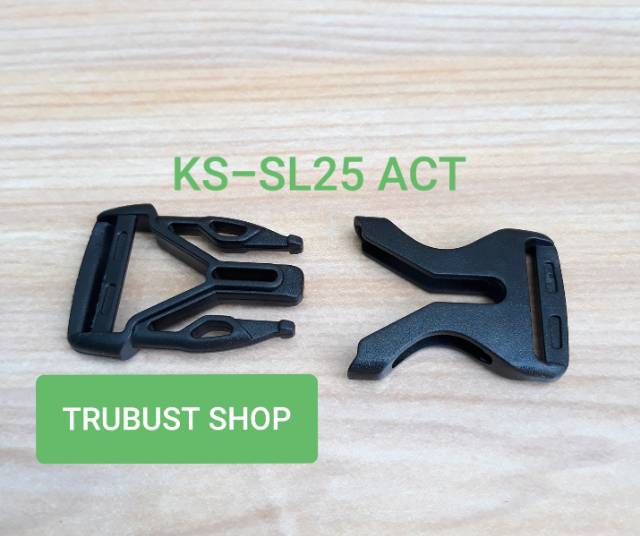 Kunci sodok slot buckle ukuran 2.5cm hitam jual ecer per 1pc