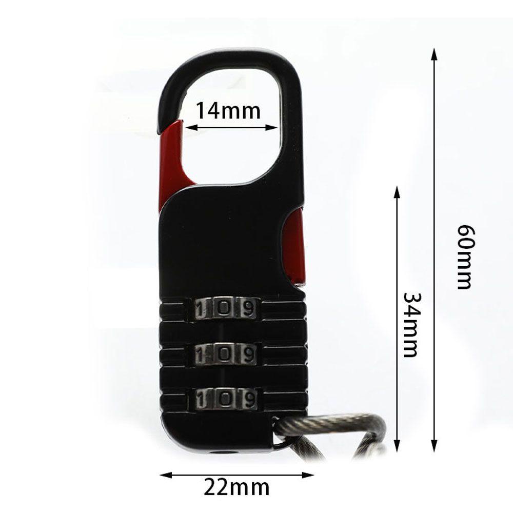 Lanfy Kunci Sepeda Universal Kabel Logam 3digi Kombinasi Password Resettable Safety Accessories Cable Lock