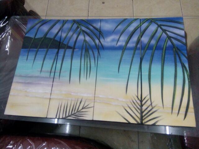 Lukisan Pemandangan 4 Kanvas - Hiasan Dinding Dekorasi Rumah