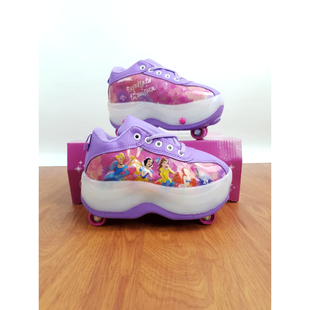 Sepatu Roda anak LED KELILING Frozen,LOL,Princess,Little Pony