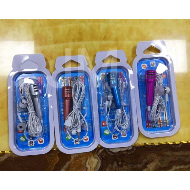 Microphone Mini + Headset Smule / Mic Earphone 2 In 1 / Handsfree