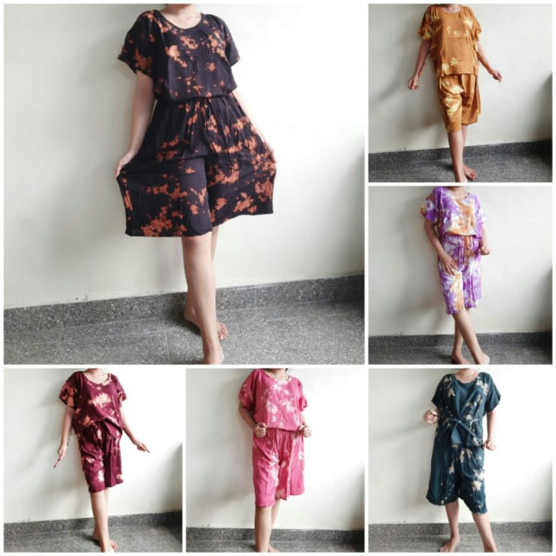 setelan tie dye/setelan kulot tie dye