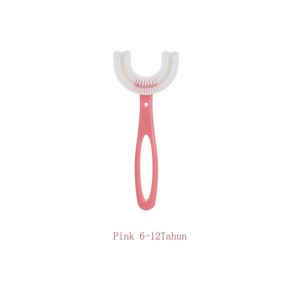 1234OS - Sikat gigi bentuk U anak bahan silikon / training toothbrush.