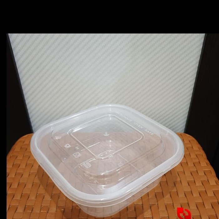 kotak makan plastik 600 ml SQ / Thinwall container 600 ml SQ / isi 25