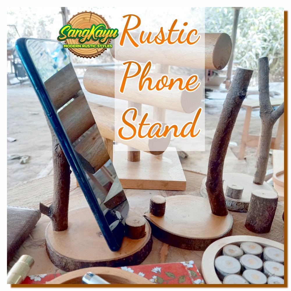 Phone stand holder dudukan handphone samsung oppo xiaomi realmi rustic