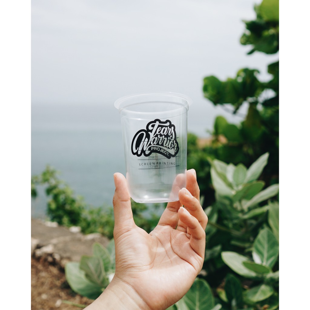 PO Sablon Cup plastik / Gelas plastik / Gelas kopi / Gelas boba / Cup PP  (16 oz oval)