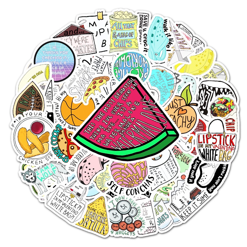 Zhang kepribadian Vine grafiti stiker laptop skuter mobil dekorasi stiker